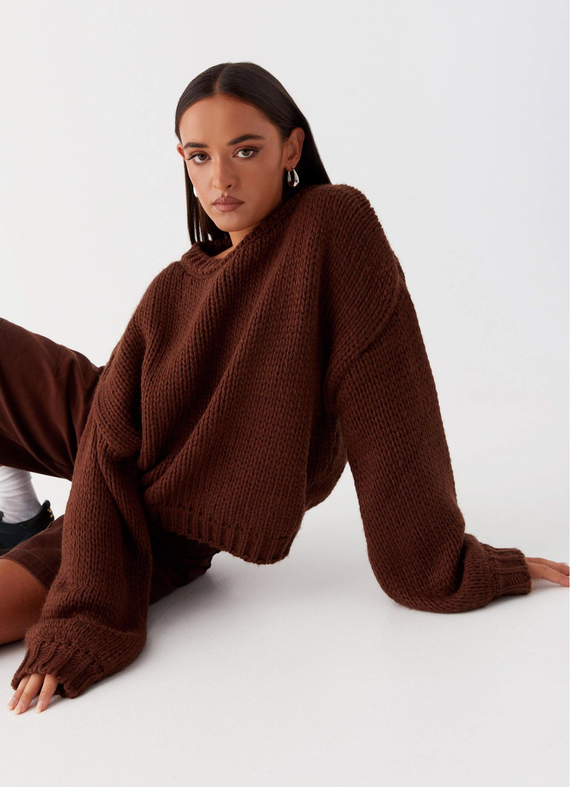 Costella Knit Sweater - Brown Product Image