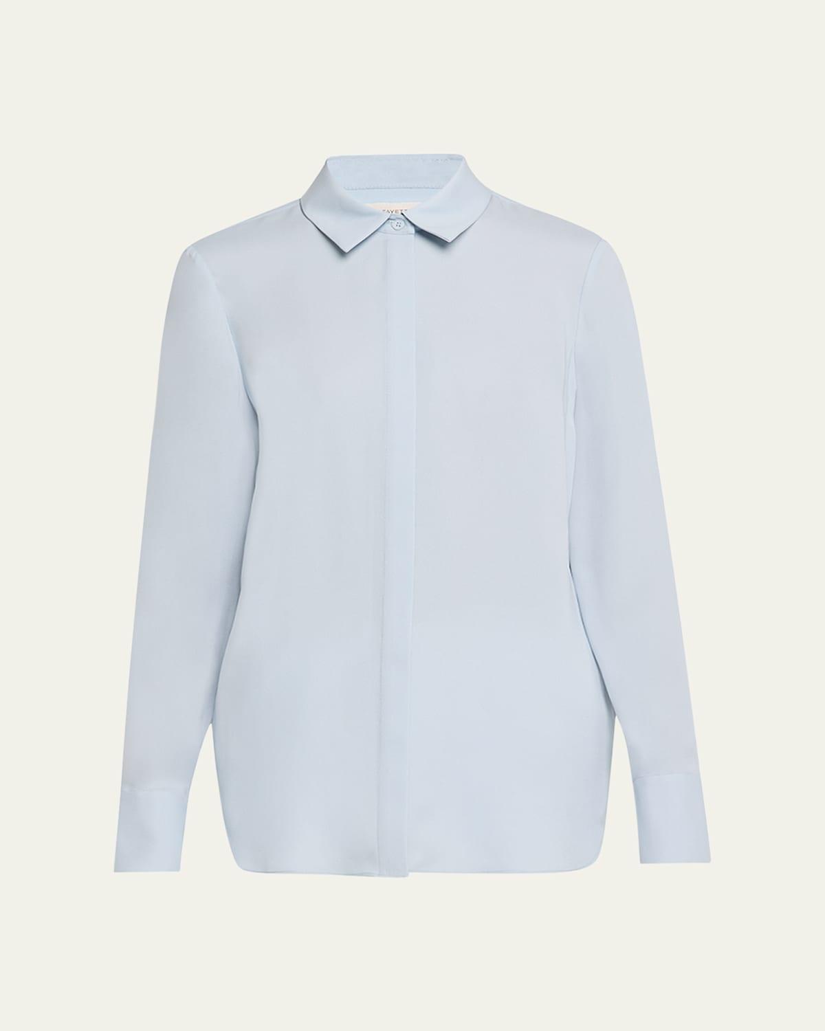 Scottie Silk Button-Down Blouse Product Image
