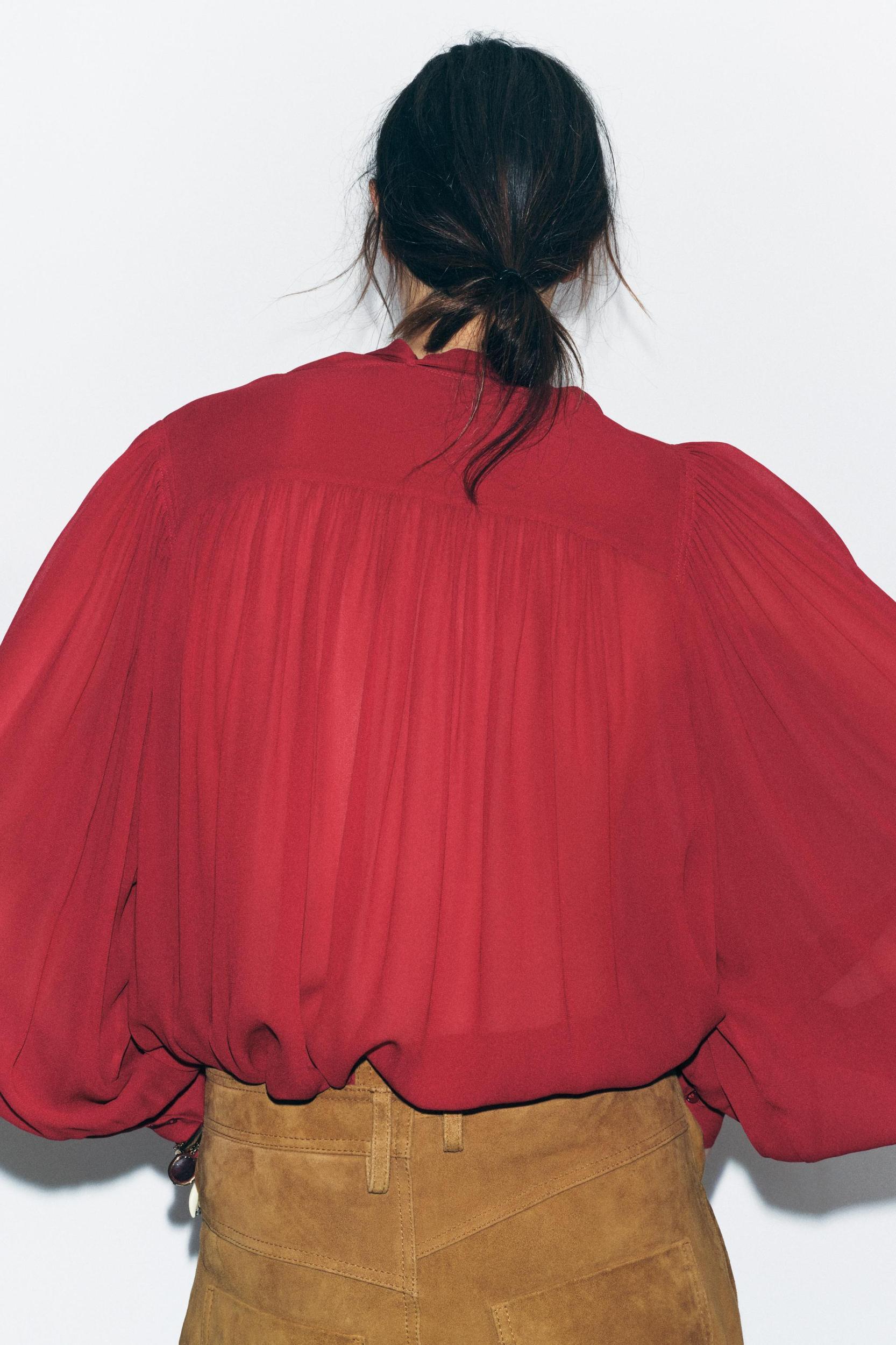 ZW COLLECTION TIE BLOUSE Product Image
