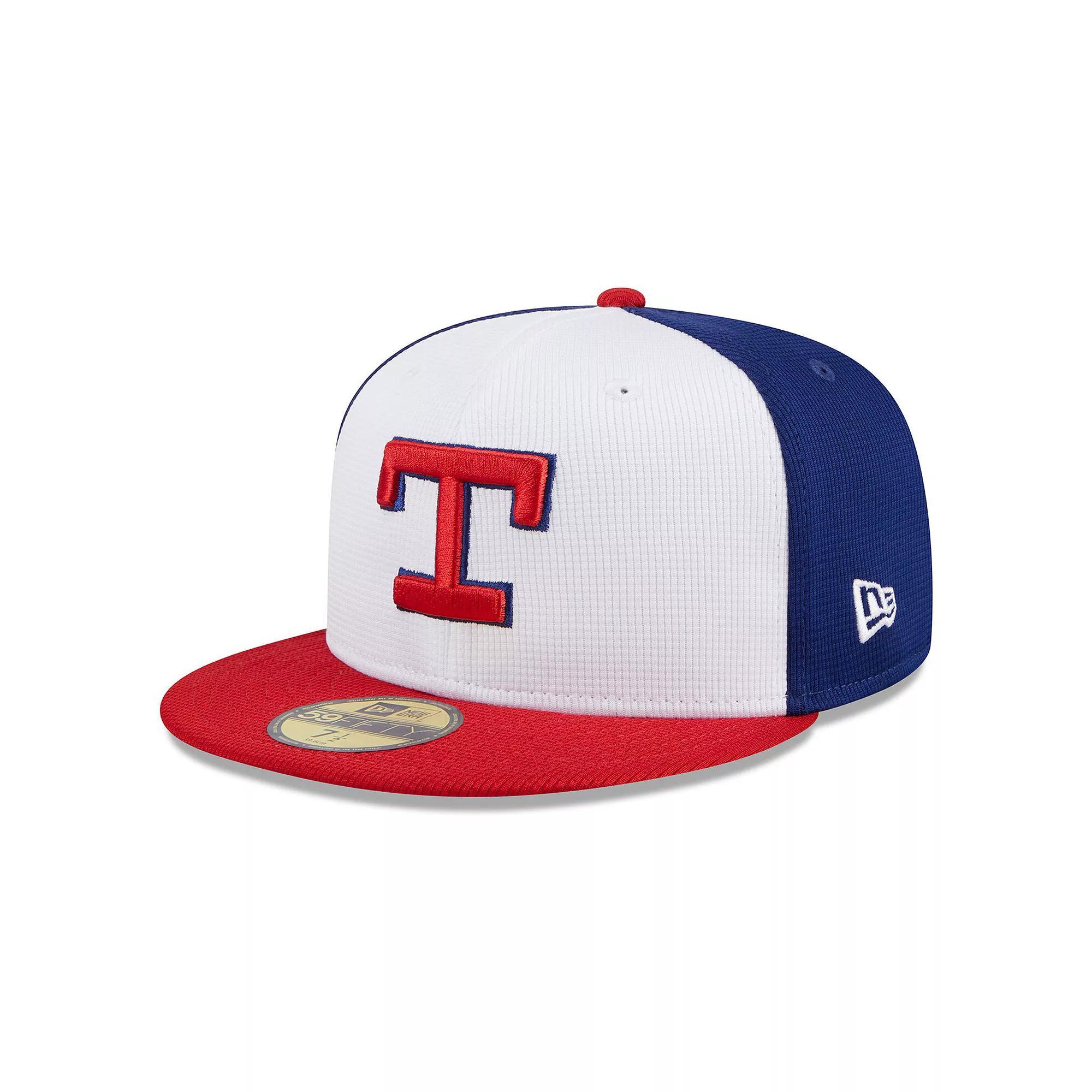 Men's New Era  White Texas Rangers 2024 Batting Practice 59FIFTY Fitted Hat, Size: 6 7/8 Product Image