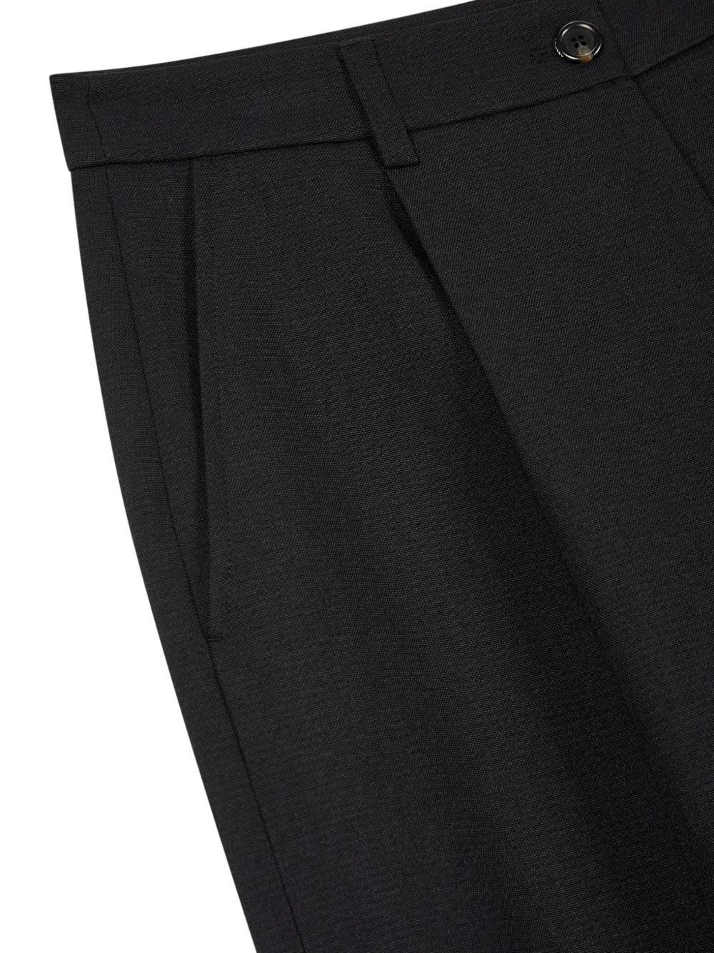 pintuck-detail wide-leg trousers  Product Image