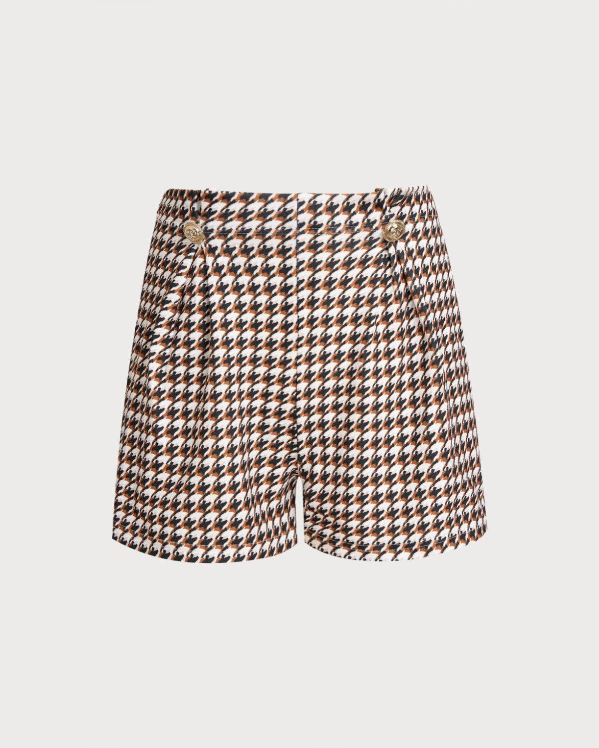 Coffee Natural Waisted Elastic Waist Shorts Product Image