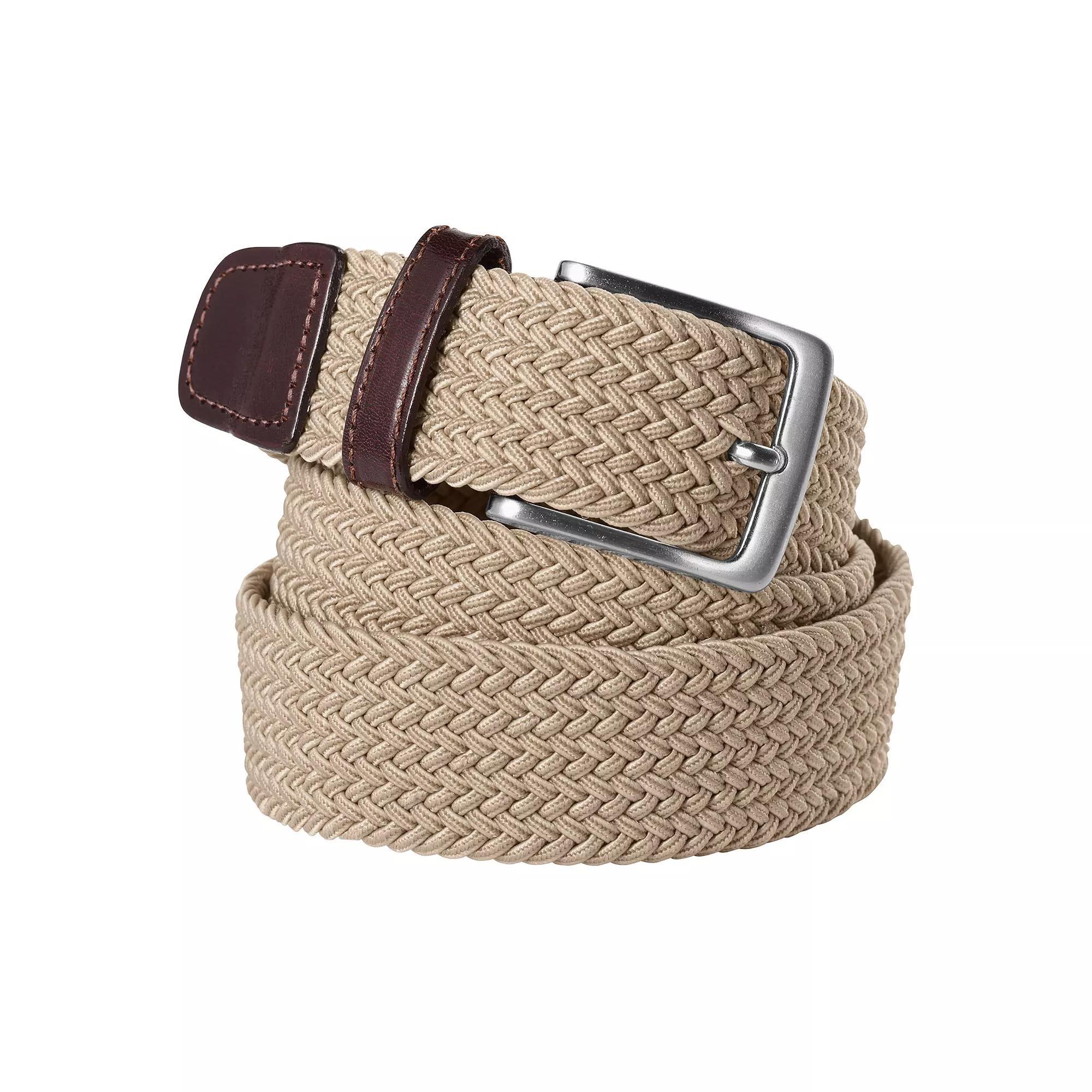 Men's Lands' End Elastic Braid Leather Trim Belt, Size: Small, Radiant Blue Product Image