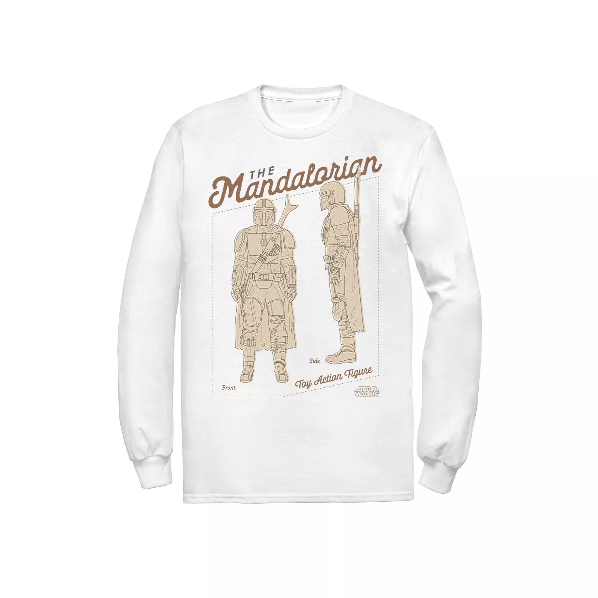 Men's Star Wars The Mandalorian Toy Action Figure Tee, Size: Large, White Product Image