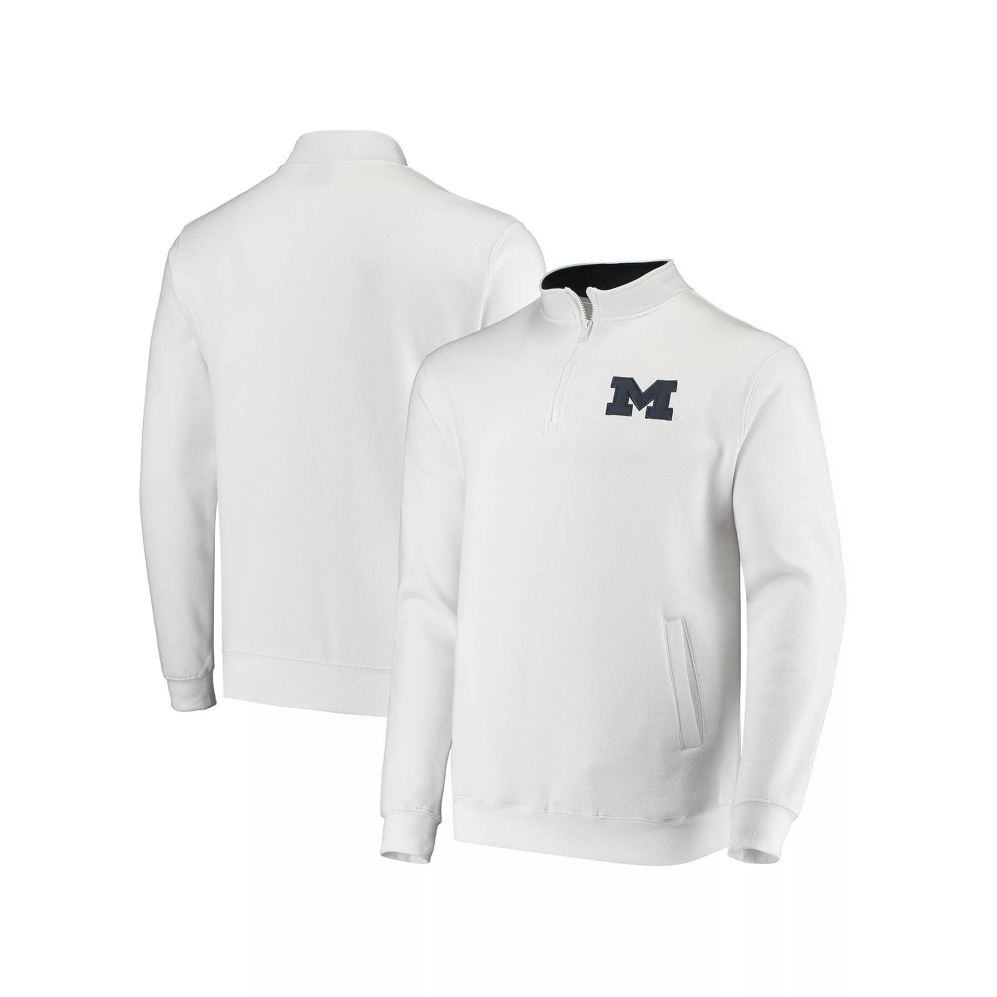 Men's Colosseum White Michigan Wolverines Tortugas Logo Quarter-Zip Jacket, Size: 3XL Product Image