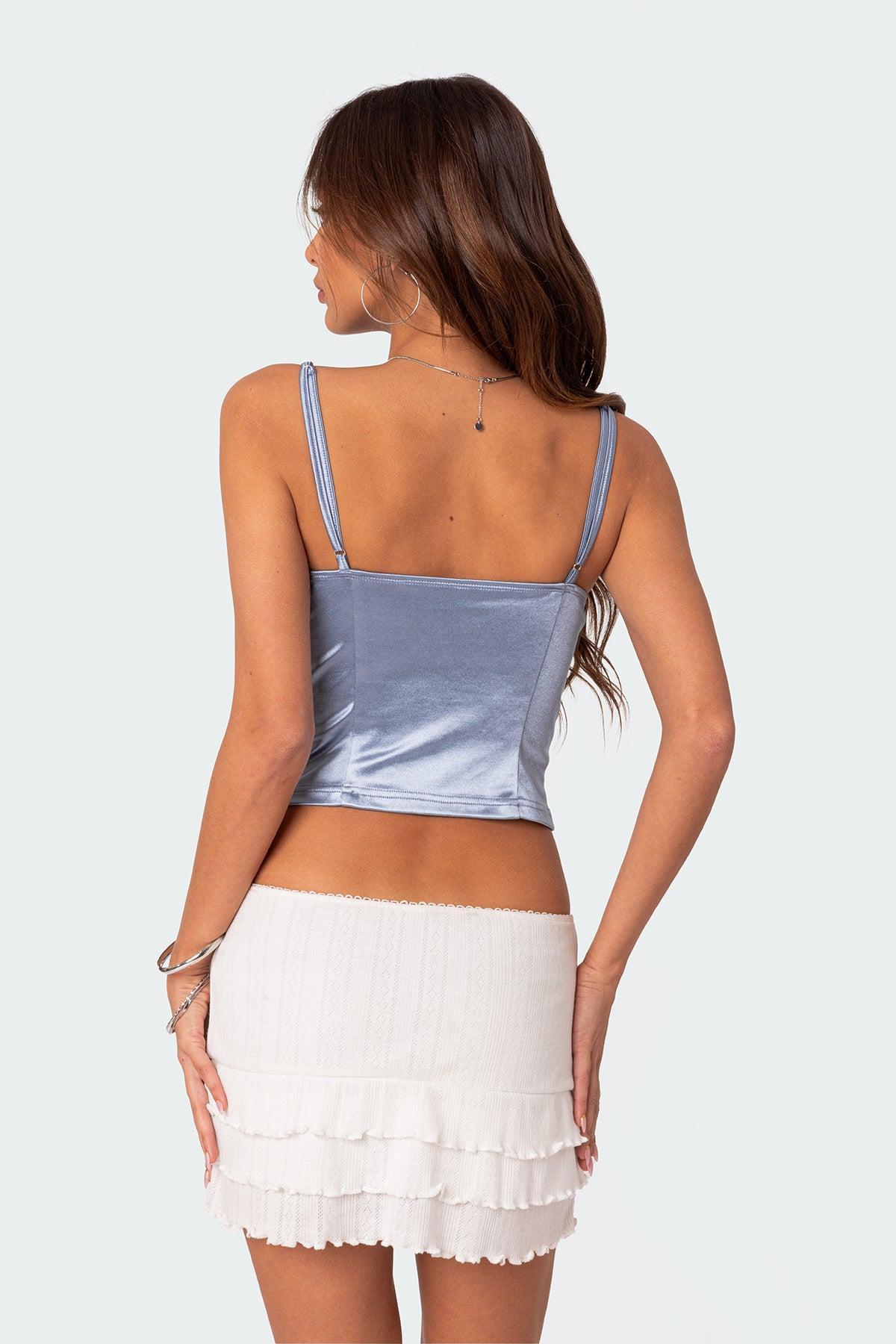 Salem Satin Effect Cupped Corset Product Image