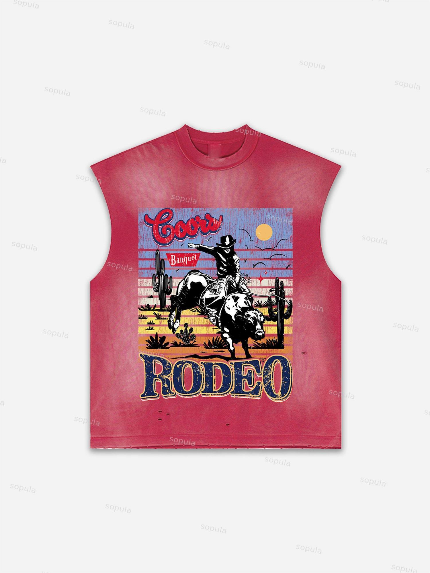 Men's Washed Richer Than My Opps Vintage Abstract Man Graphic Tank Top Product Image