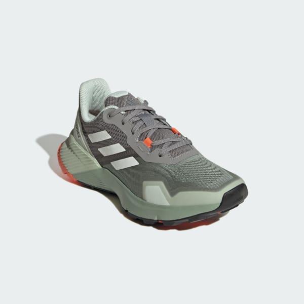 adidas Terrex Soulstride Trail Running Shoes Silver Green 5.5 Womens Product Image
