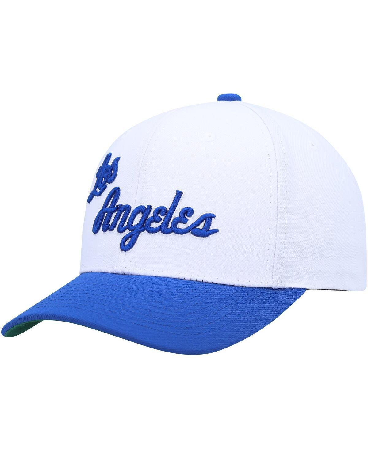 Men's Mitchell & Ness White/Powder Blue Los Angeles Lakers Hardwood Classics Core 2-Tone 2.0 Pro Snapback Hat Product Image