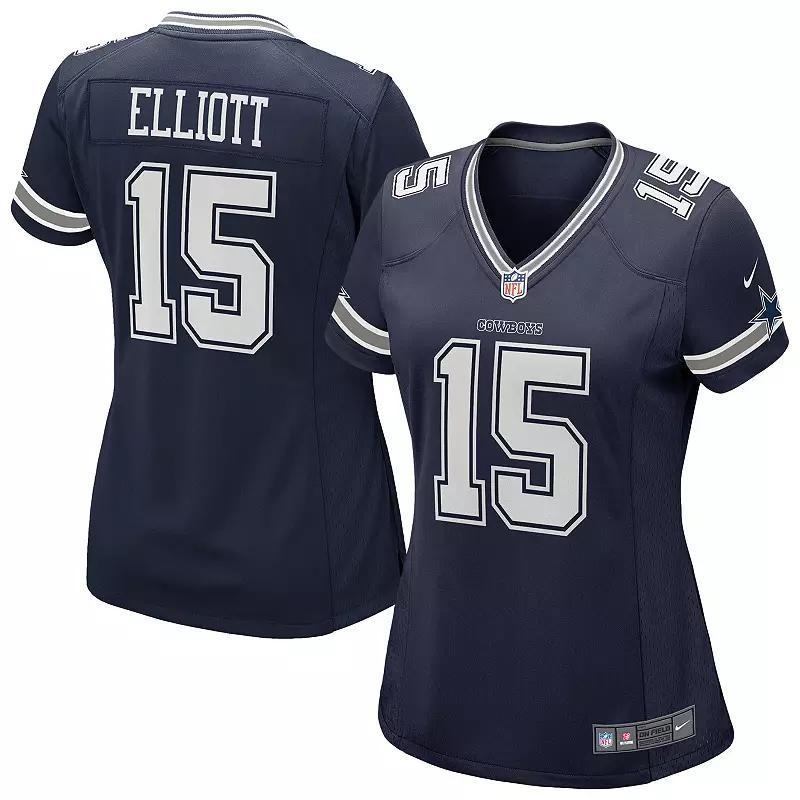 Women's Nike Ezekiel Elliott Navy Dallas Cowboys Game Jersey, Size: Large, Blue Product Image