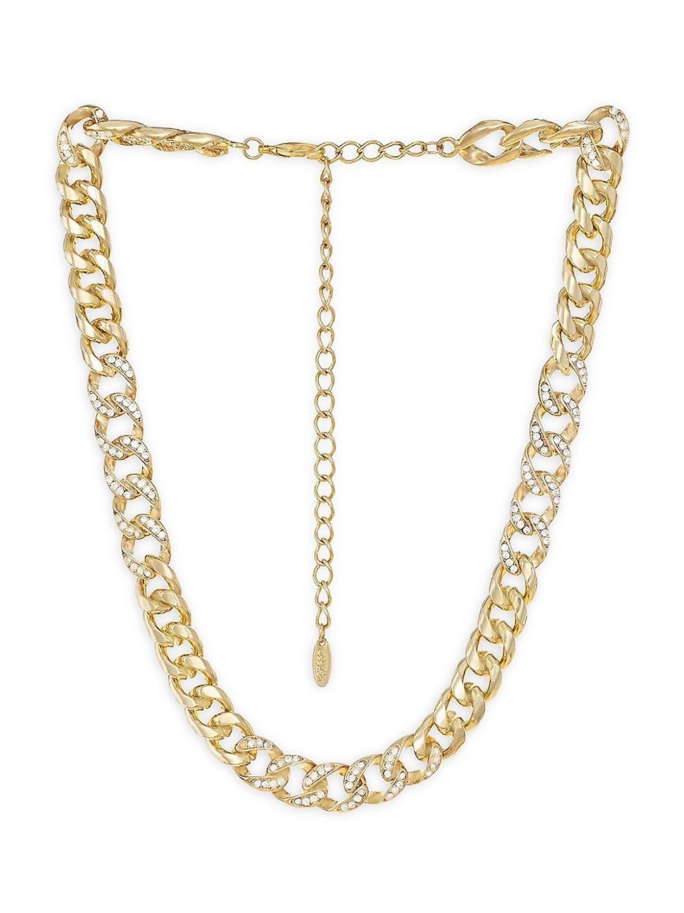 Ettika Life of Links Crystal & 18K Gold Plated Necklace, 14 Product Image