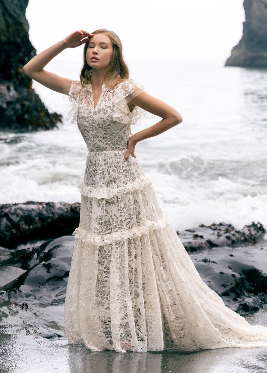 Allegra Impact Dress in Cream Female Product Image