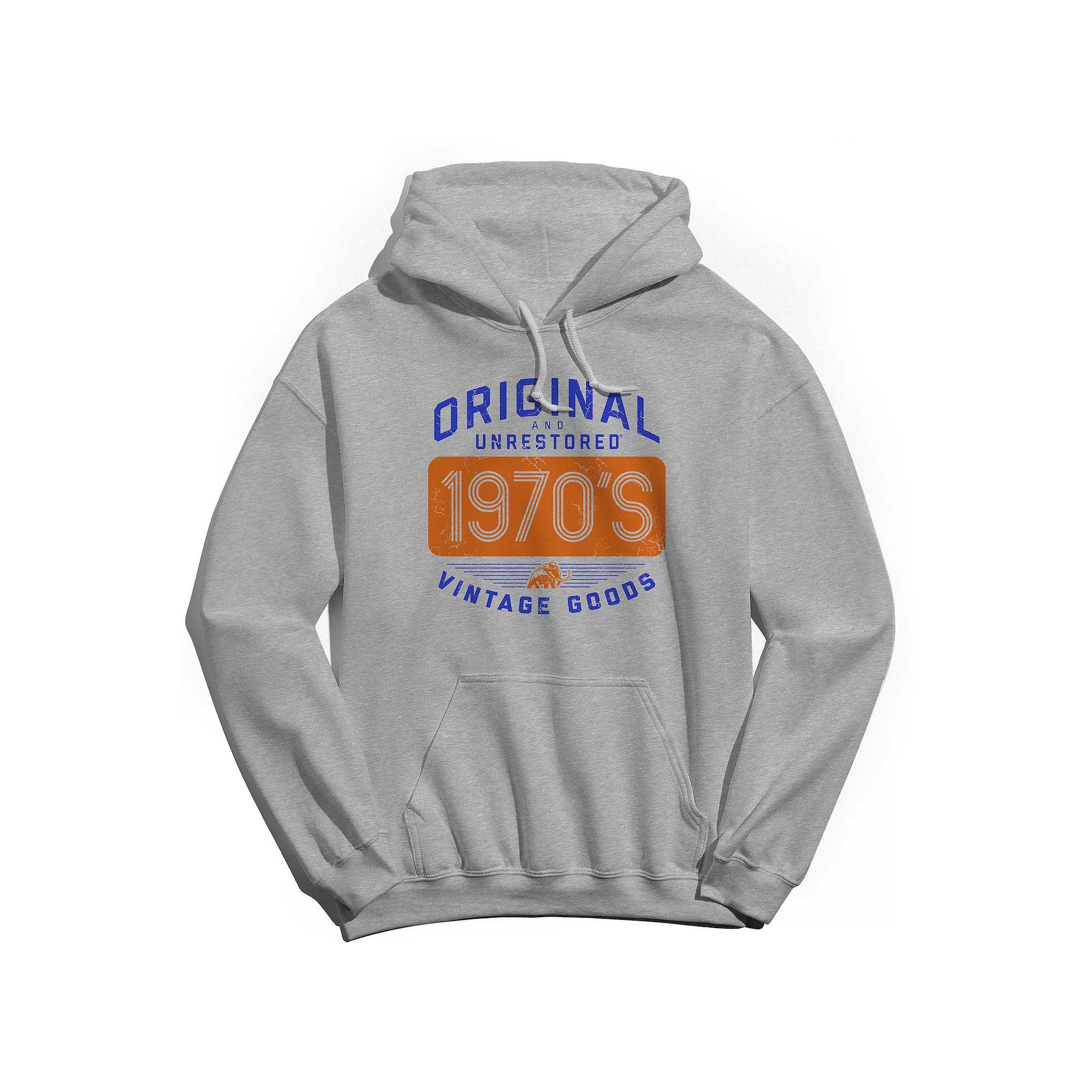 Men's Original & Unrestored Built in The Seventies Graphic Hoodie, Size: Large, Sport Gray Product Image