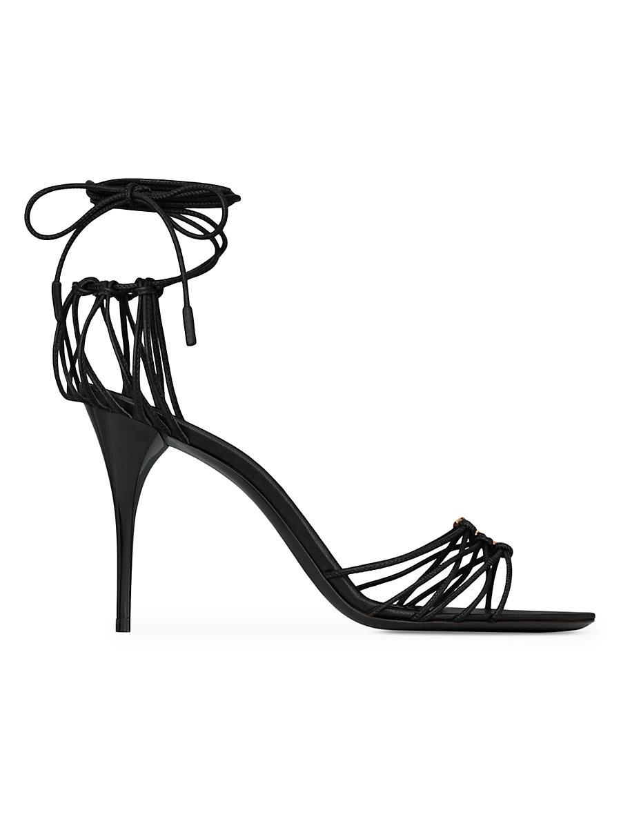 Saint Laurent Womens Babylone Sandals in Smooth Leather Product Image
