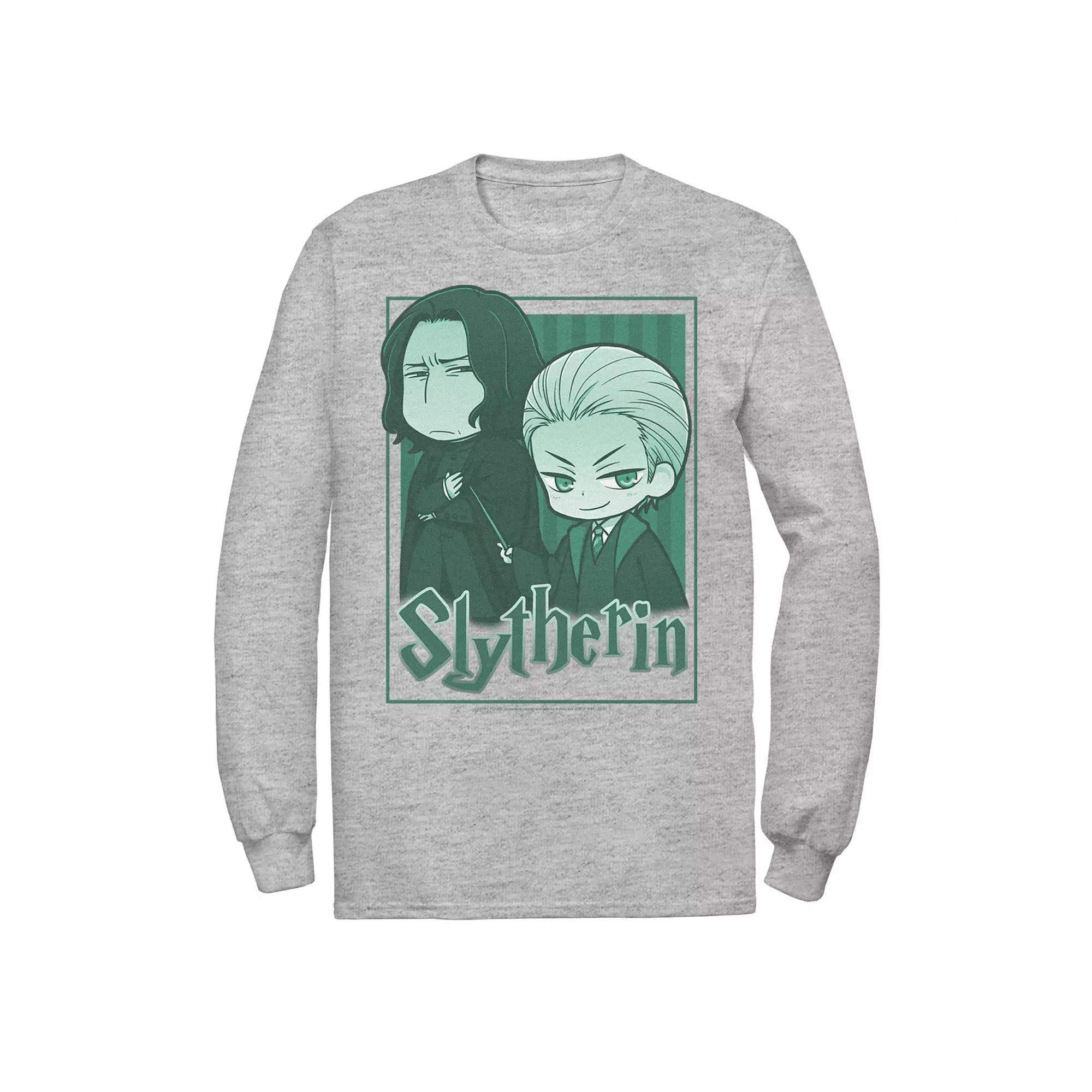 Men's Harry Potter Slytherin Snape & Draco Anime Tee, Size: Small, Athletic Grey Product Image