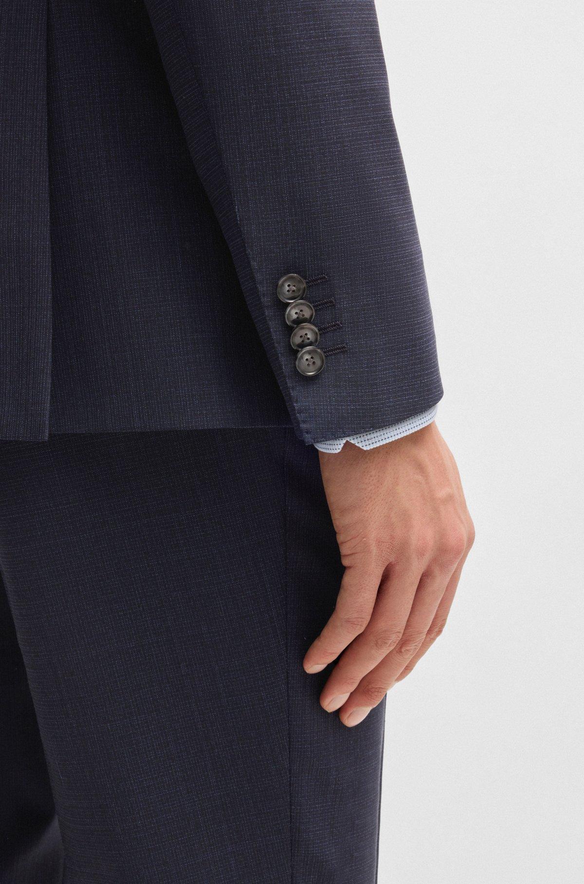 Slim-fit suit in micro-patterned stretch cloth Product Image