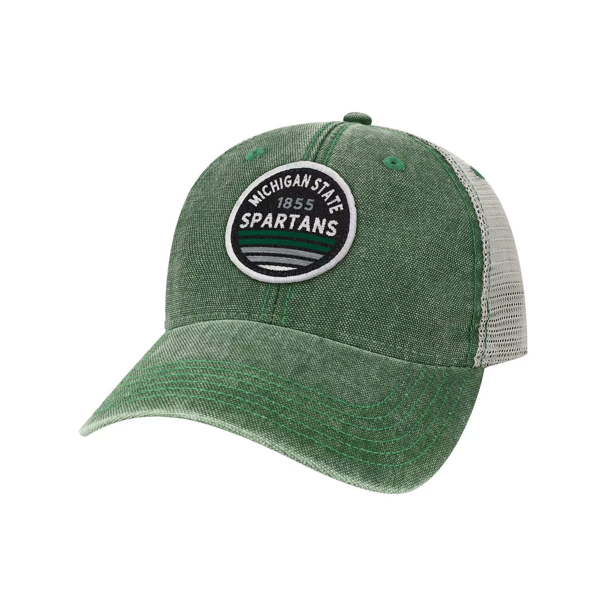 Men's Green Michigan State Spartans Sunset Dashboard Trucker Snapback Hat Product Image