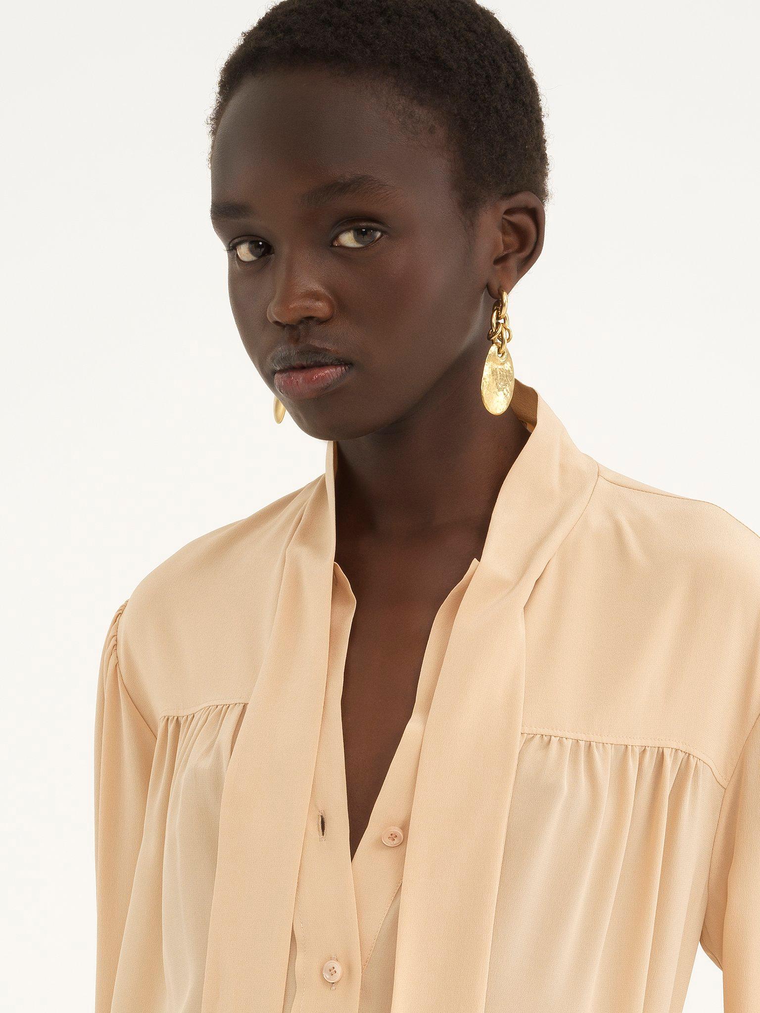 Lavallière blouse in crêpe de chine Product Image
