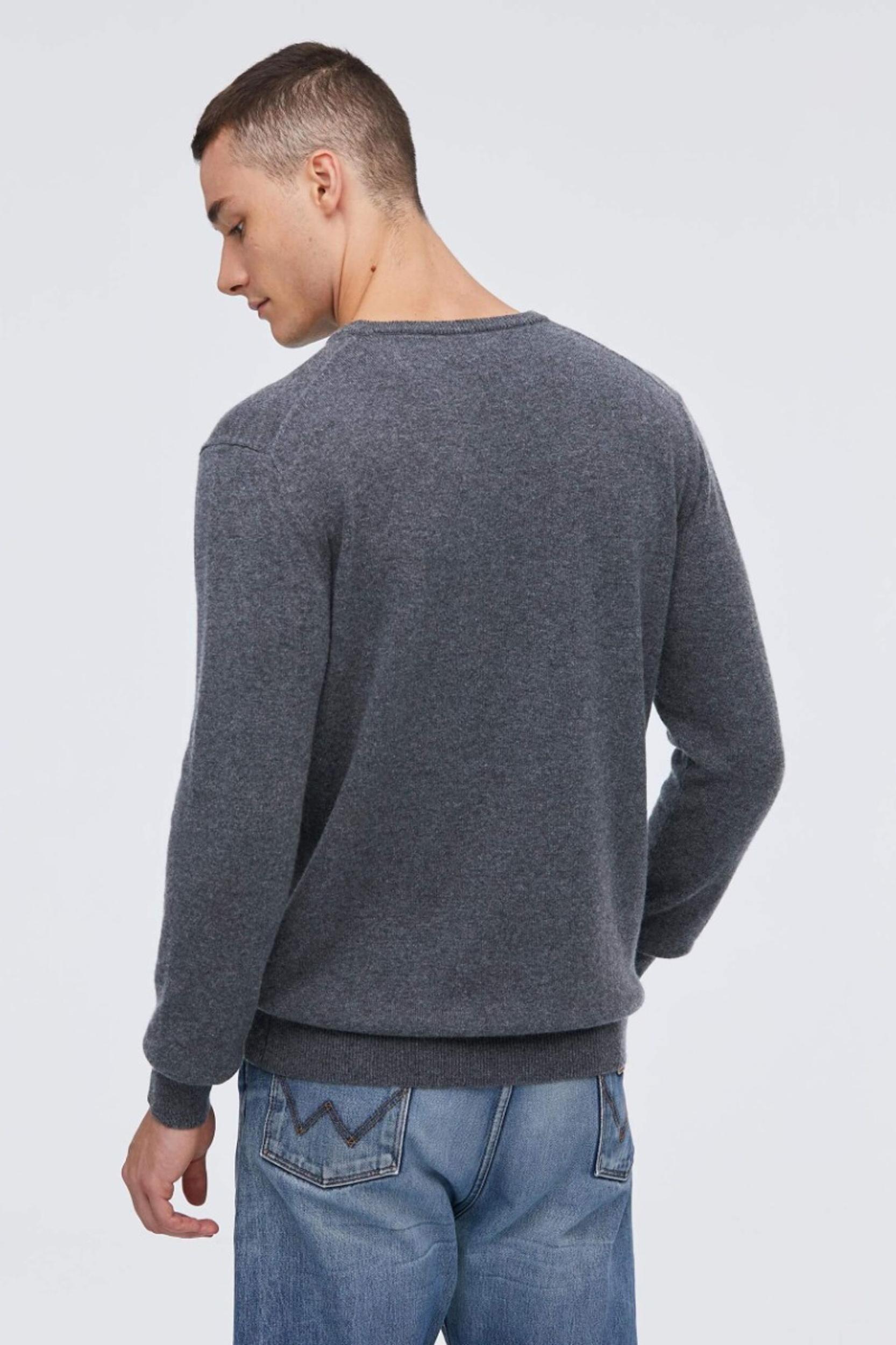 Crew Neck  Classic  Soft Cashmere Sweater For Men Product Image