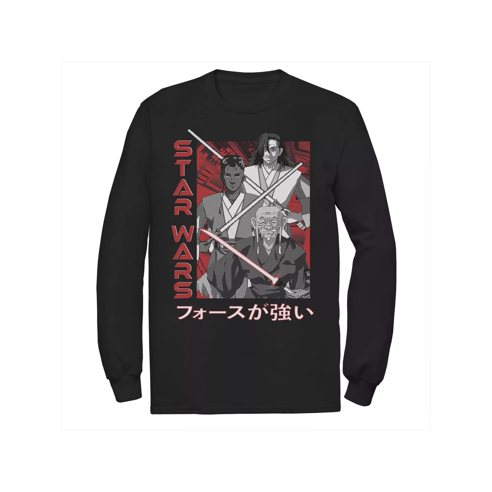 Men's Star Wars Visions Anime Kanji Poster Graphic Tee, Size: Small, Black Product Image