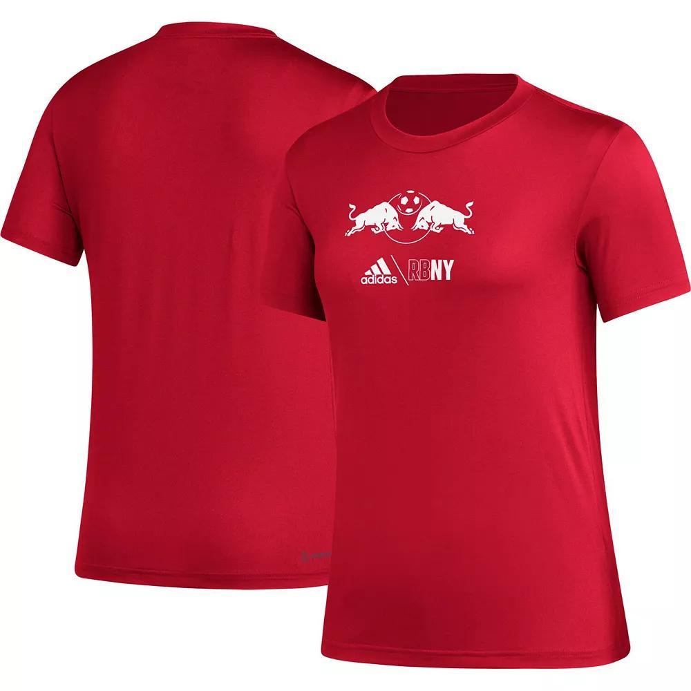 Womens adidas Red New England Revolution AEROREADY Club Icon T-Shirt Product Image