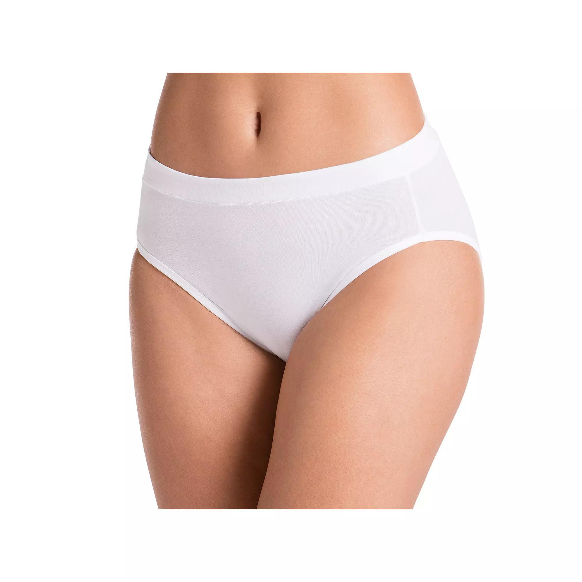 Women's Jockey® Cotton Stretch Hi-Cut Panty 1555, Just Past Black Product Image