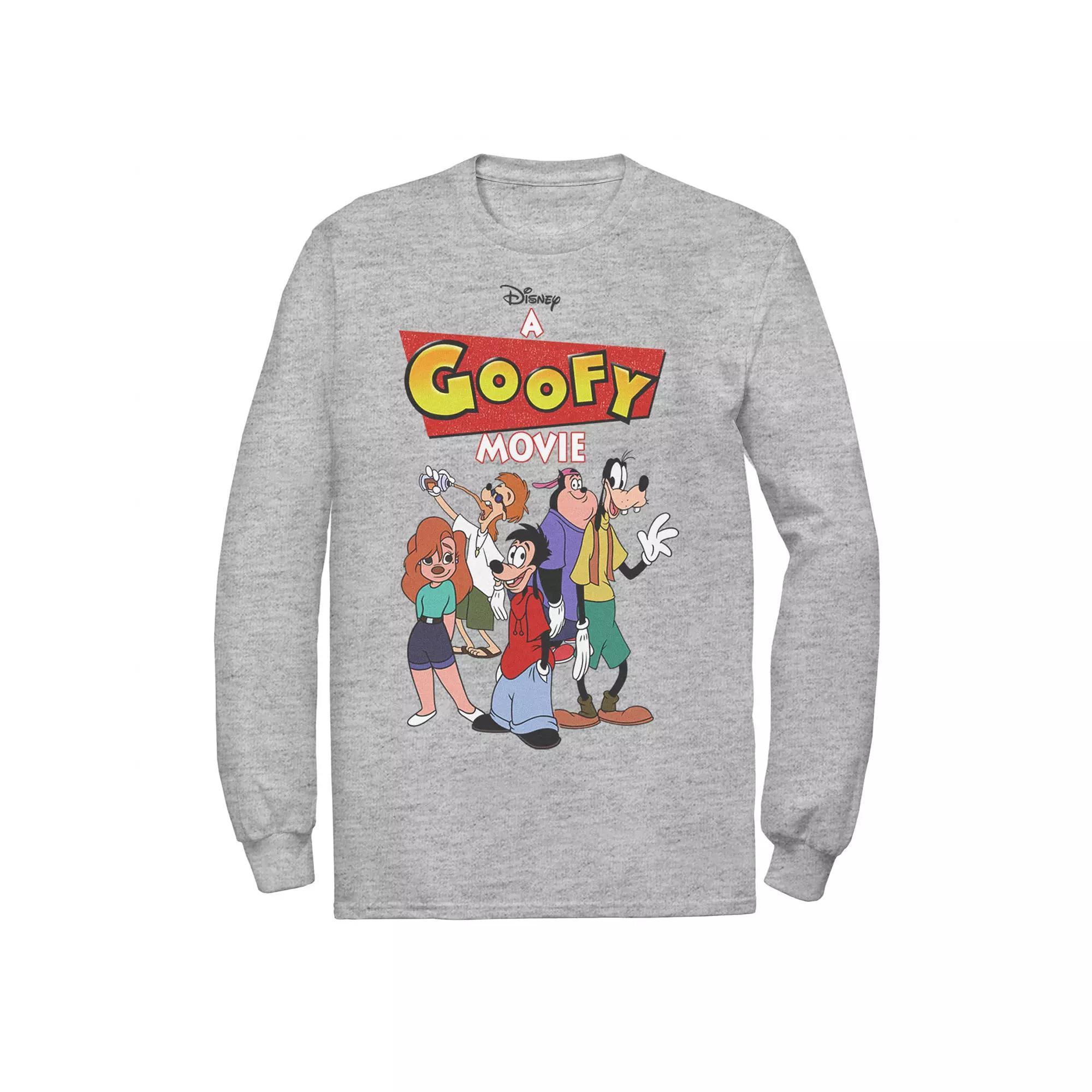 Disney's A Goofy Movie Group Shot Logo Men's Tee, Size: Large, Athletic Grey Product Image