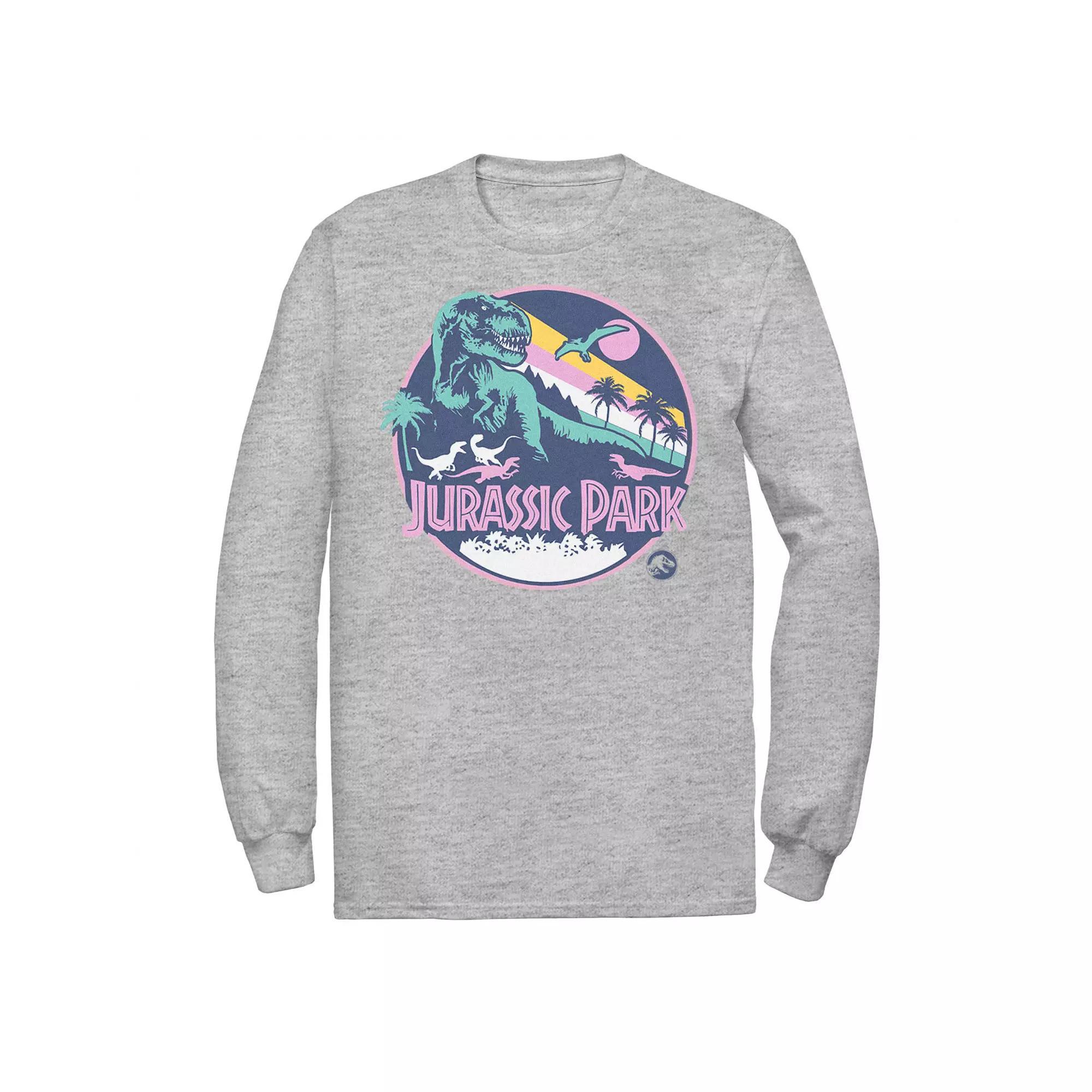 Men's Jurassic Park Retro Rex Scene Tee, Size: XL, Athletic Grey Product Image
