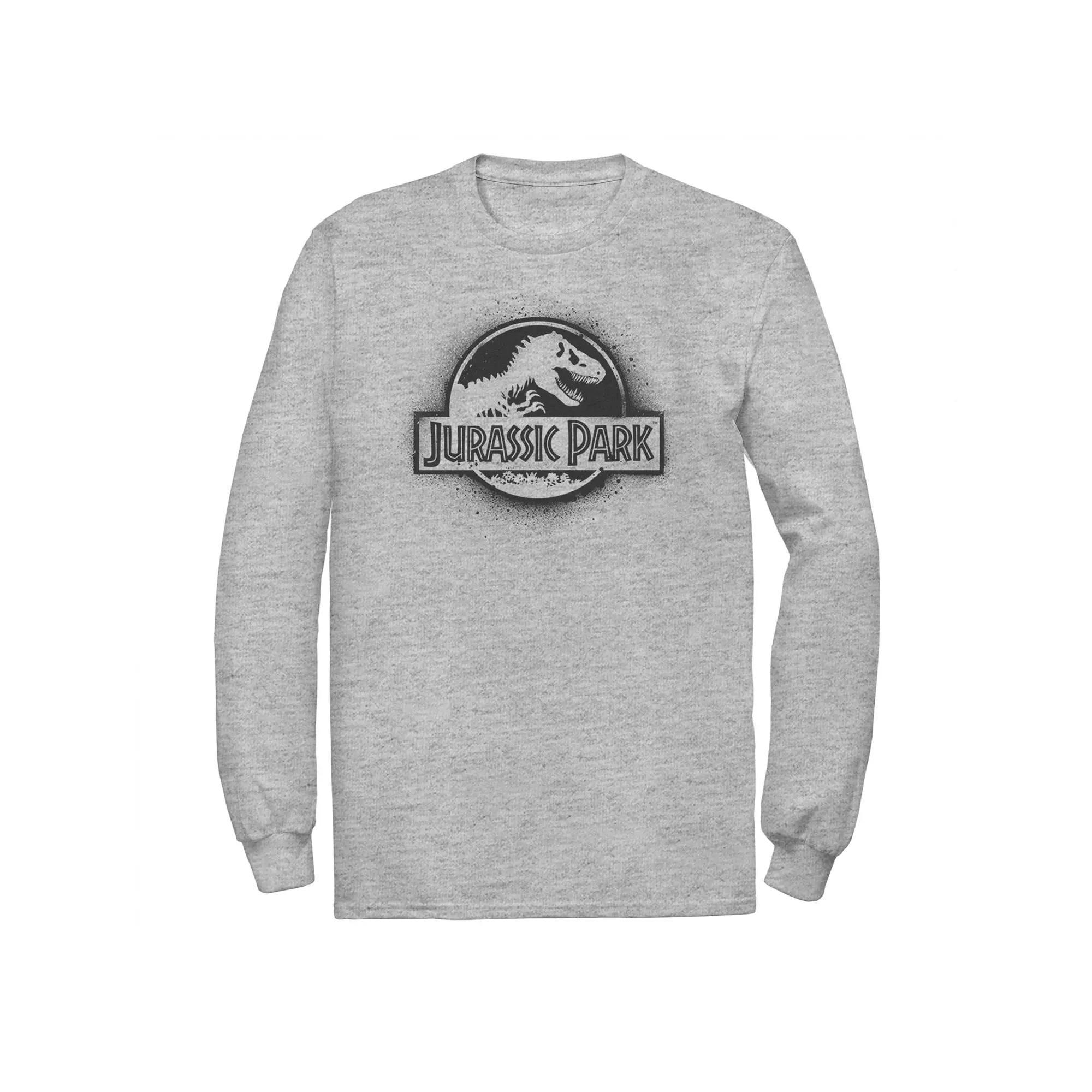 Mens Jurassic Park All Spray Paint Stencil Movie Logo Tee Product Image