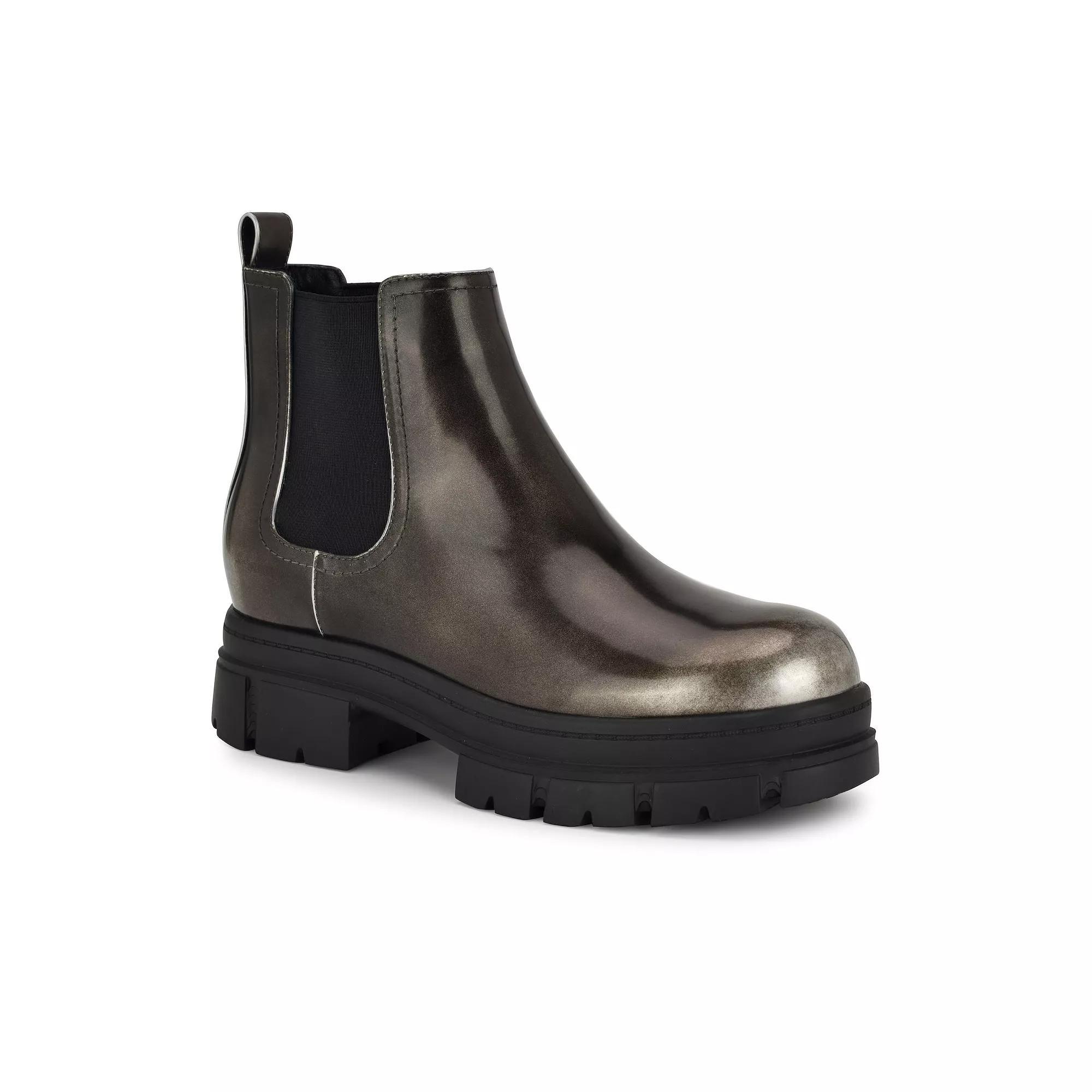 Nine West Kimma Women's Ankle Boots, Size: 7, Silver Black Product Image