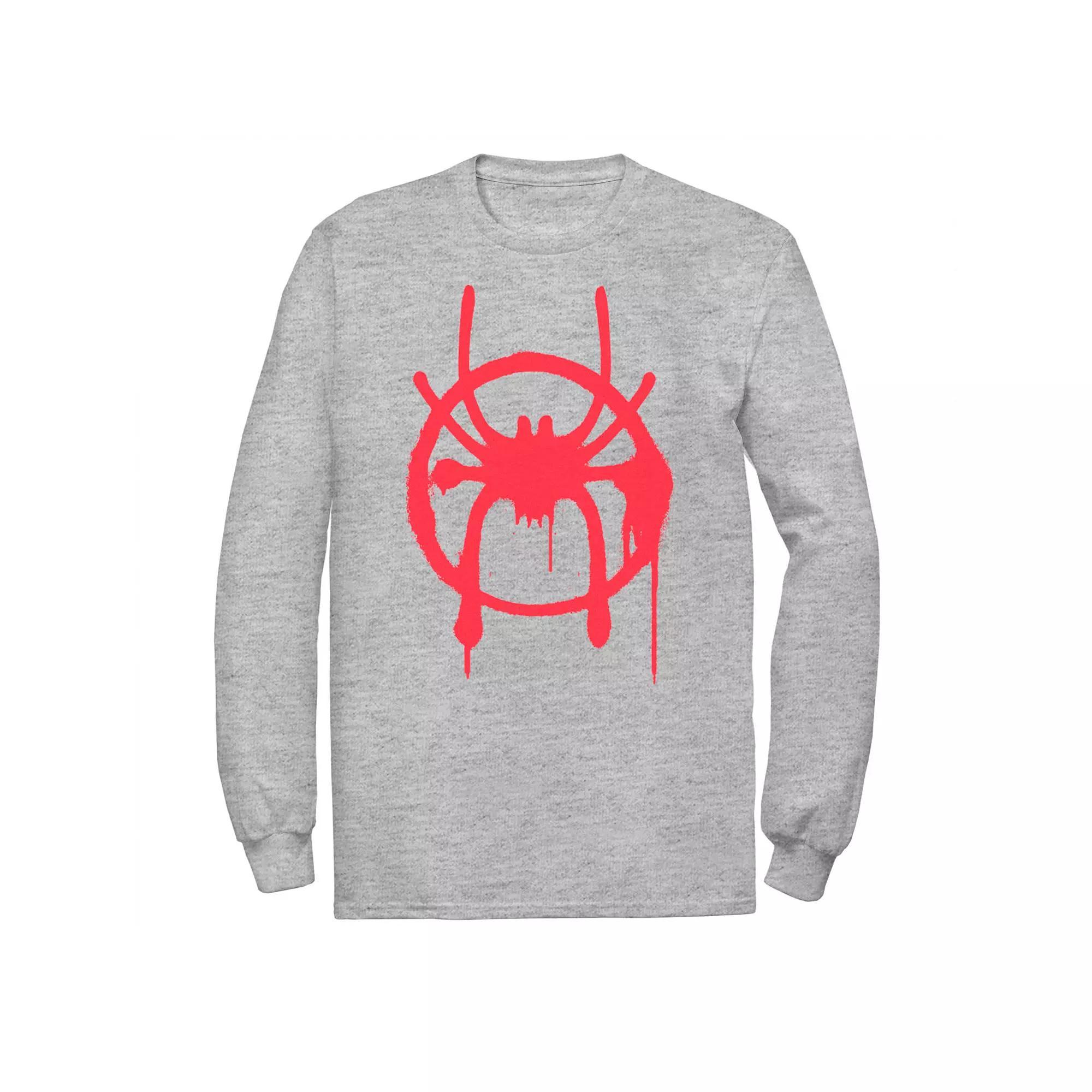 Big & Tall Marvel Spiderverse Miles Symbol Tag Tee, Men's, Size: 5XL, Athletic Grey Product Image