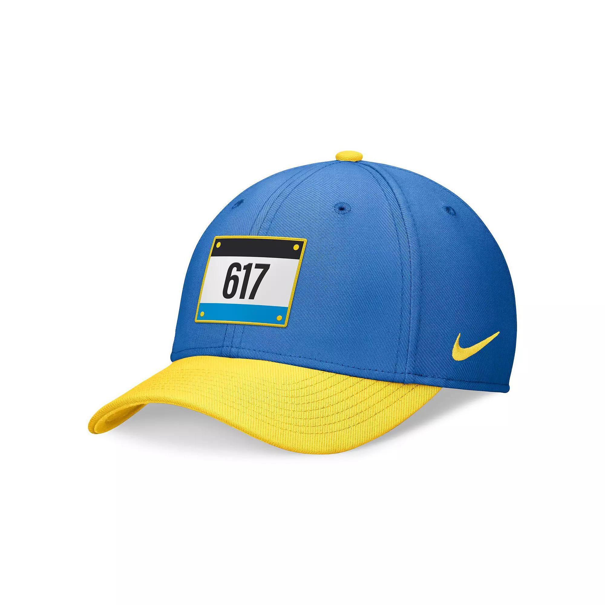 Men's Nike Light Blue/Gold Boston Red Sox 2024 City Connect Swoosh Flex Hat, Size: Small/Medium Product Image