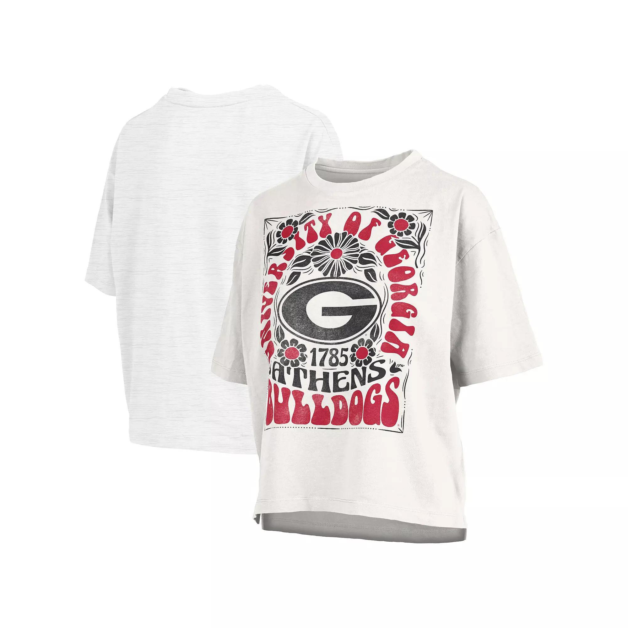 Women's Pressbox White Georgia Bulldogs Harmony Oversized T-Shirt, Size: Small Product Image