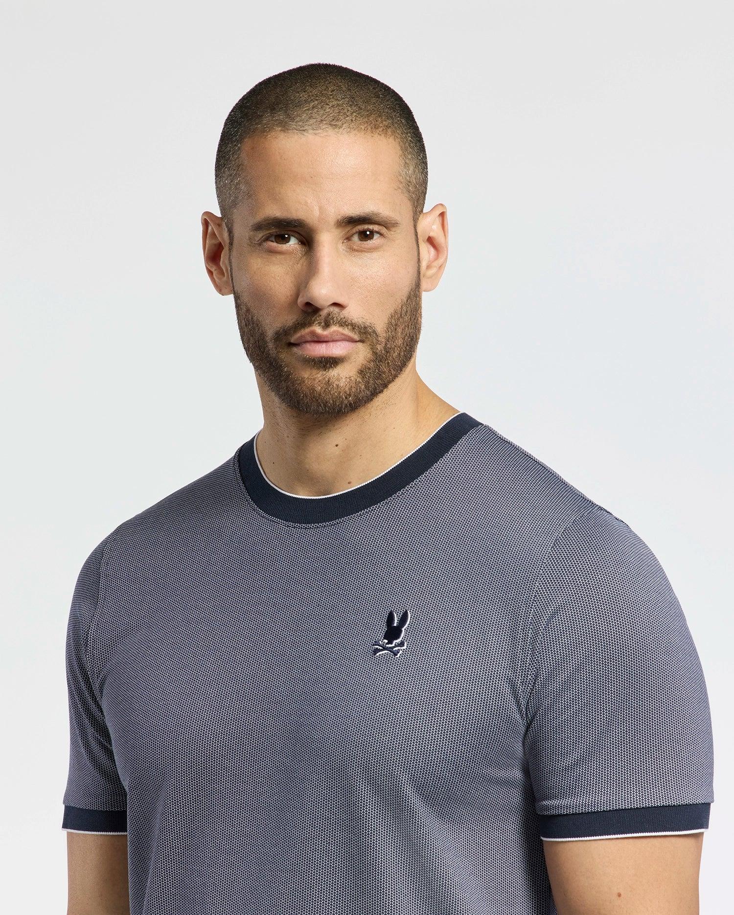 Men's Mackay Jacquard Fashion Tee 419 EVENING BLUE / L Product Image
