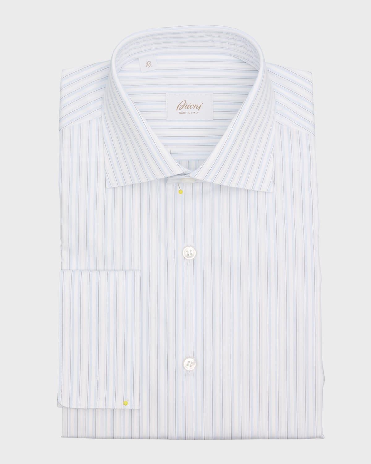 Men's Cotton Fancy Stripe Dress Shirt Product Image