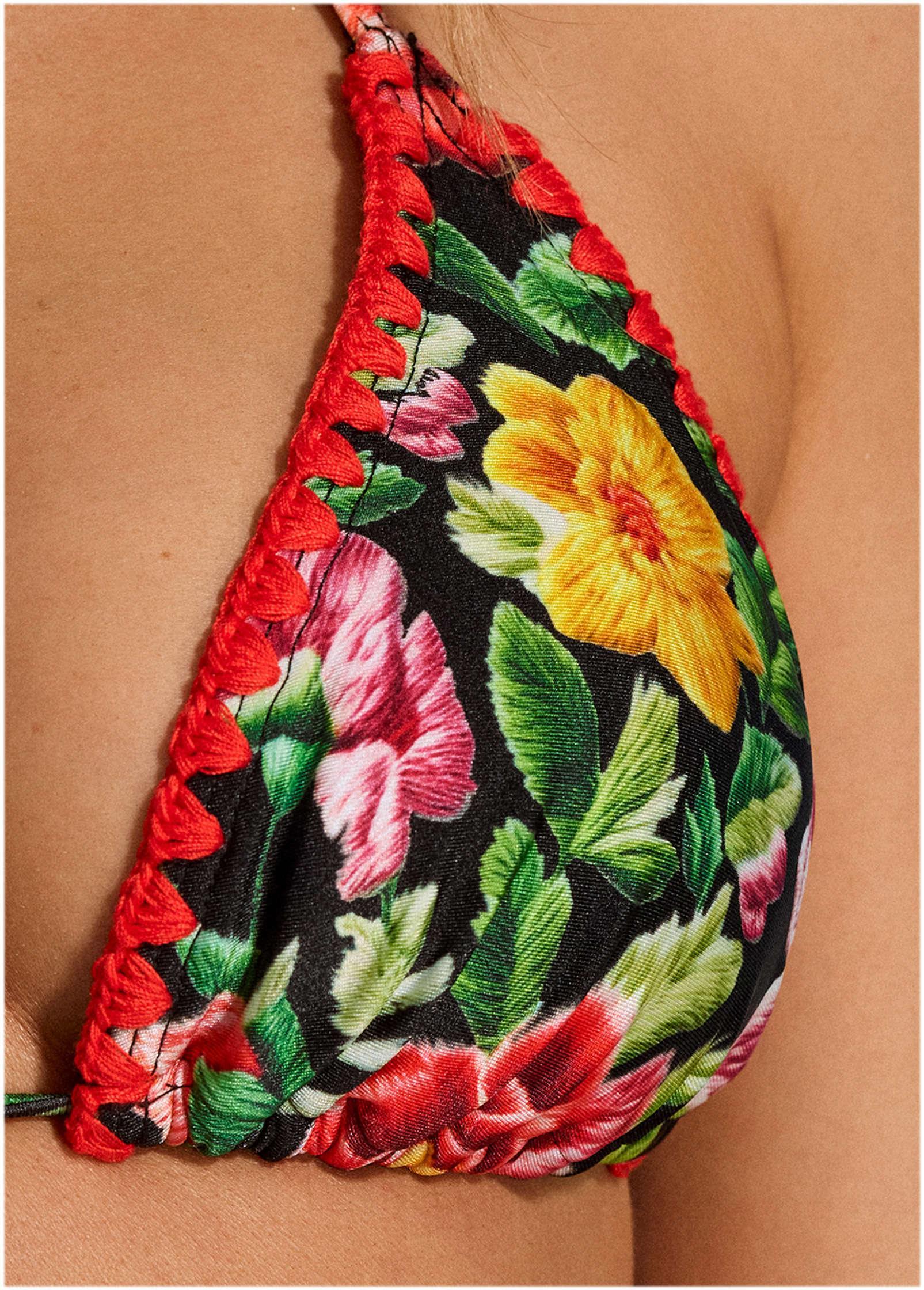 Bahamas Triangle Bikini Top - Havana Garden Product Image