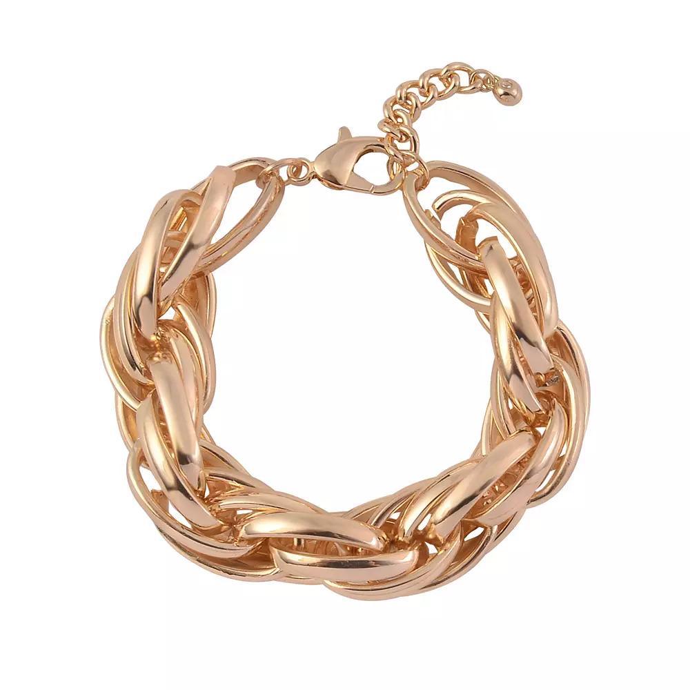 Emberly Gold Tone Chain Link Bracelet, Womens, None Product Image