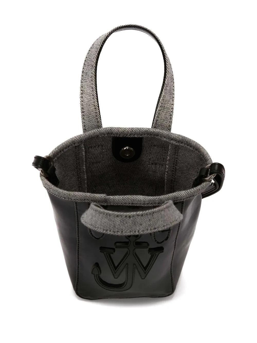 mini Belt coated-denim tote bag Product Image