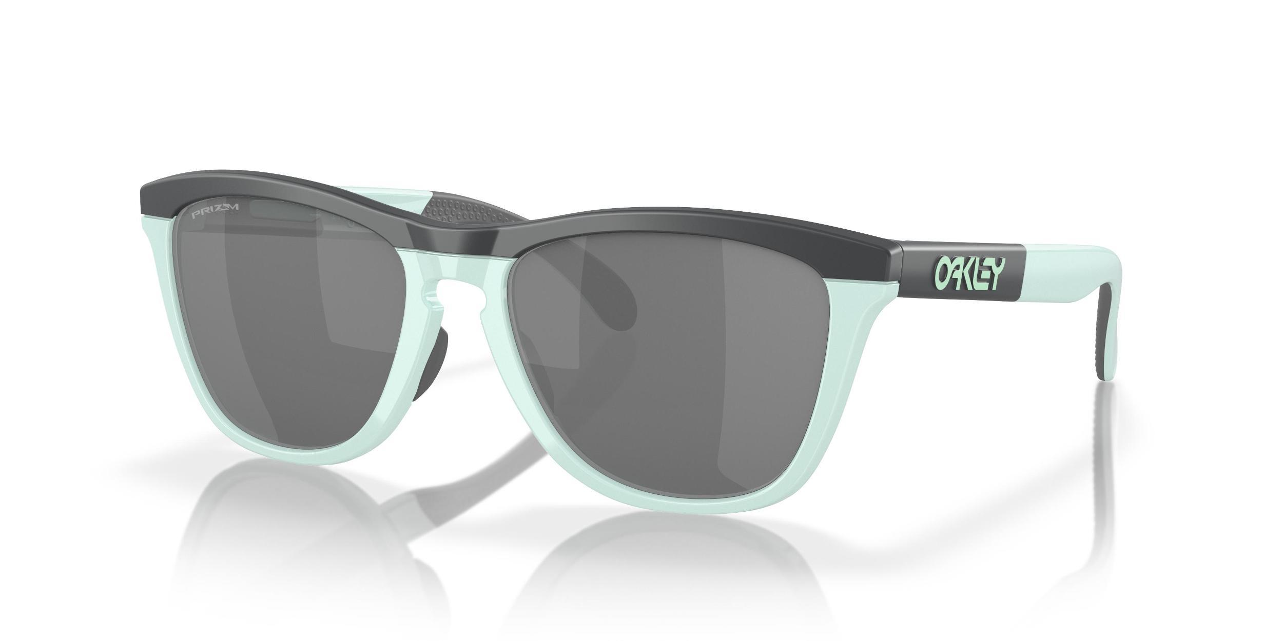 Oakley Mens OO9284 Frogskins Range 55mm Round Sunglasses - Matte Black/Prizm Grey Product Image