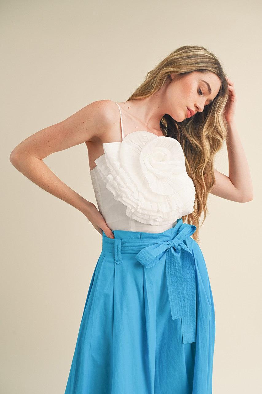 Rosette Satin Crop Top Product Image