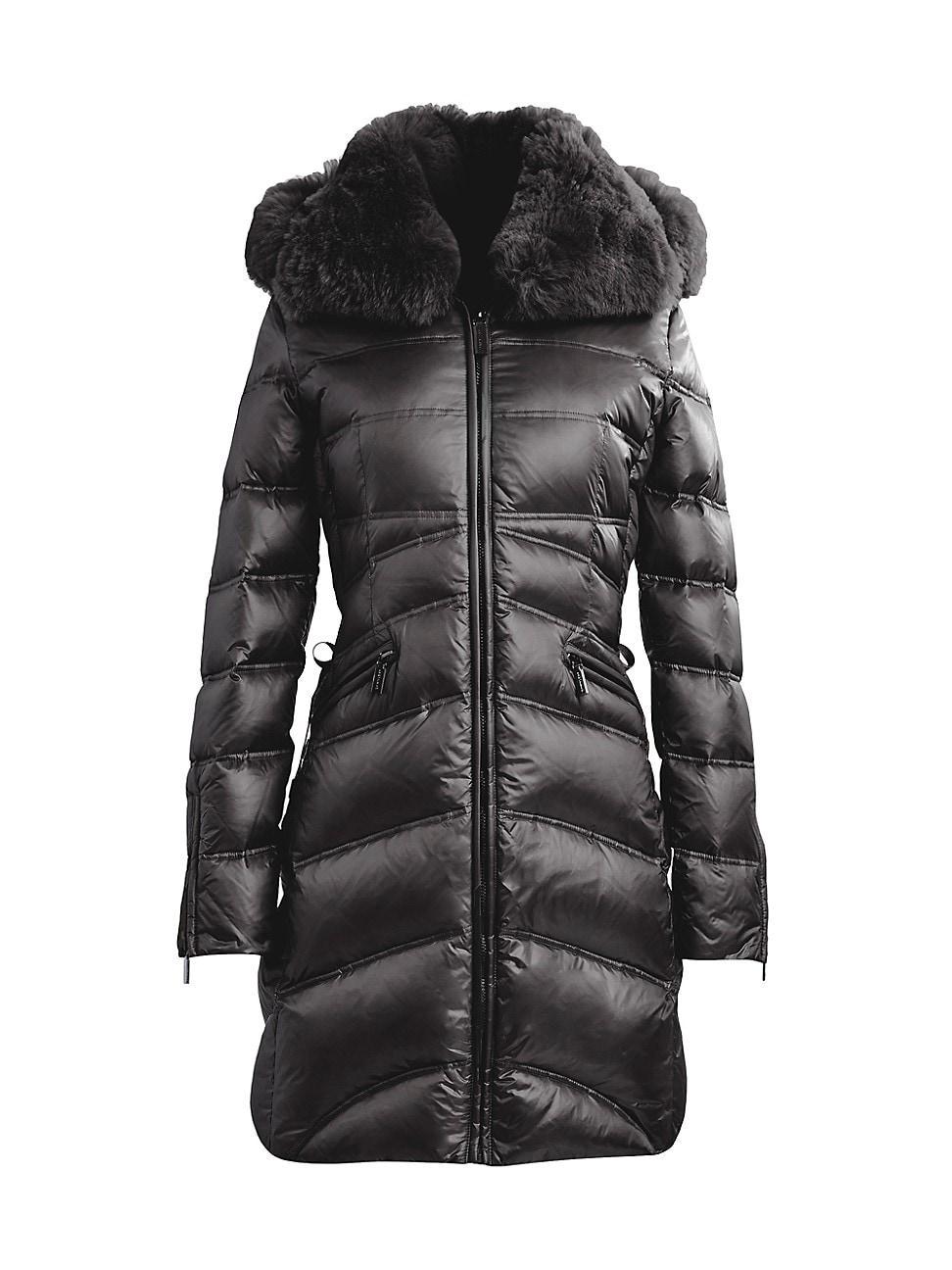 Dawn Levy Cloe Shearling Hooded Quilted Coat Product Image