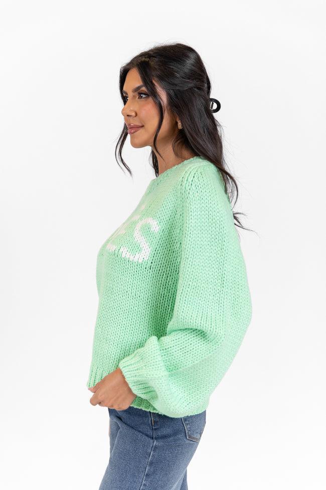Apres Party Green Sweater FINAL SALE Product Image