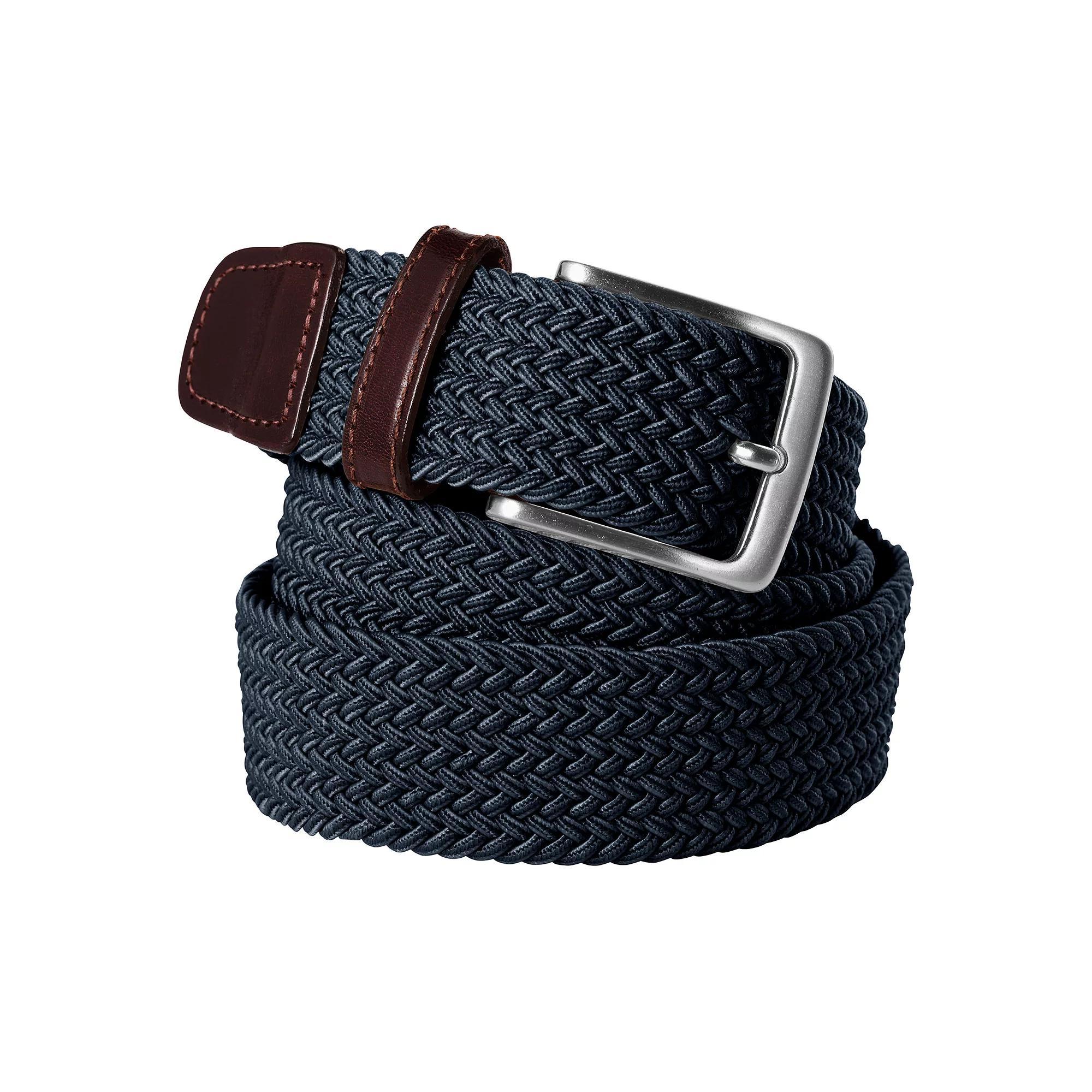Men's Lands' End Elastic Braid Leather Trim Belt, Size: Small, Radiant Blue Product Image