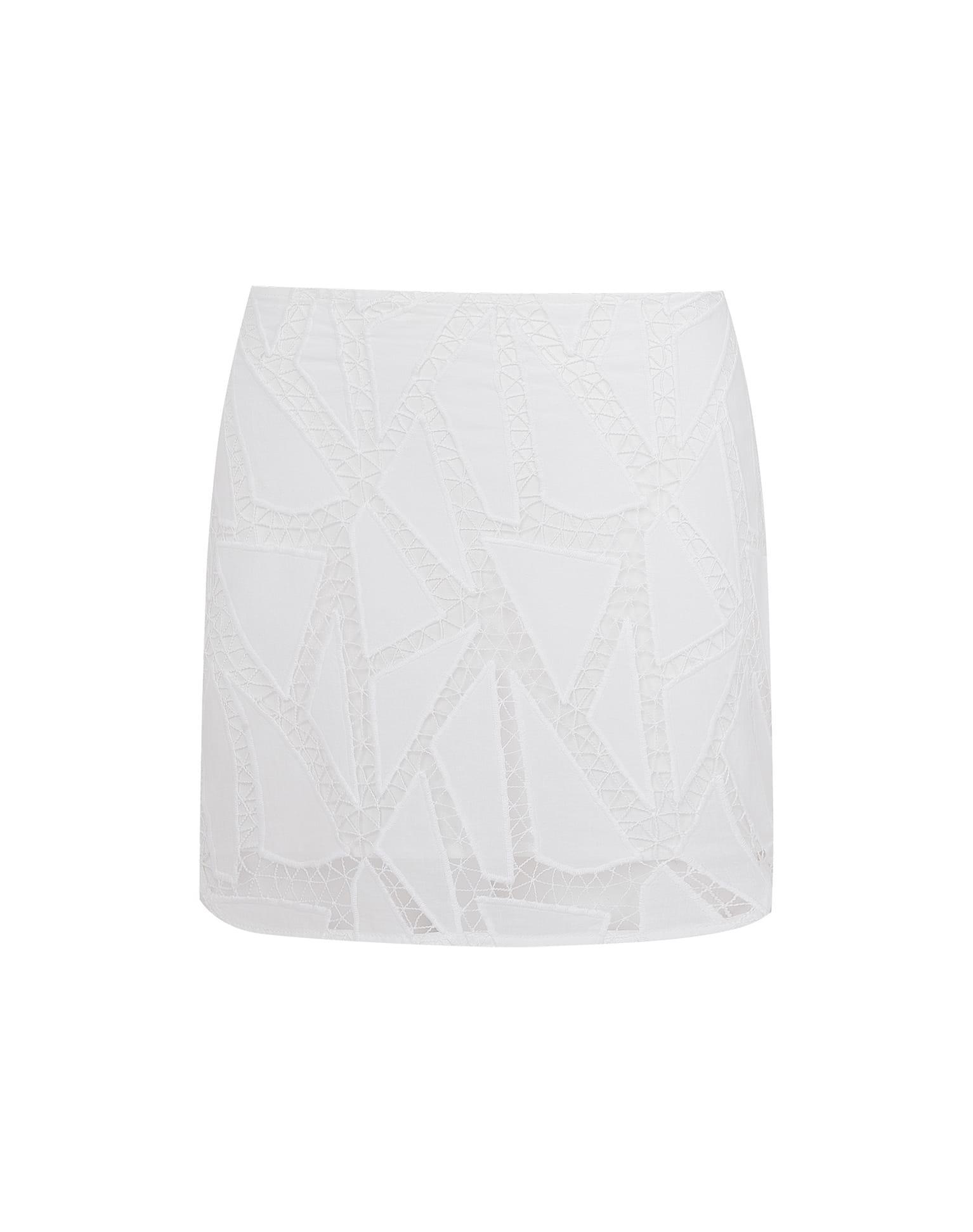 Luna Mini Skirt - Off White Product Image