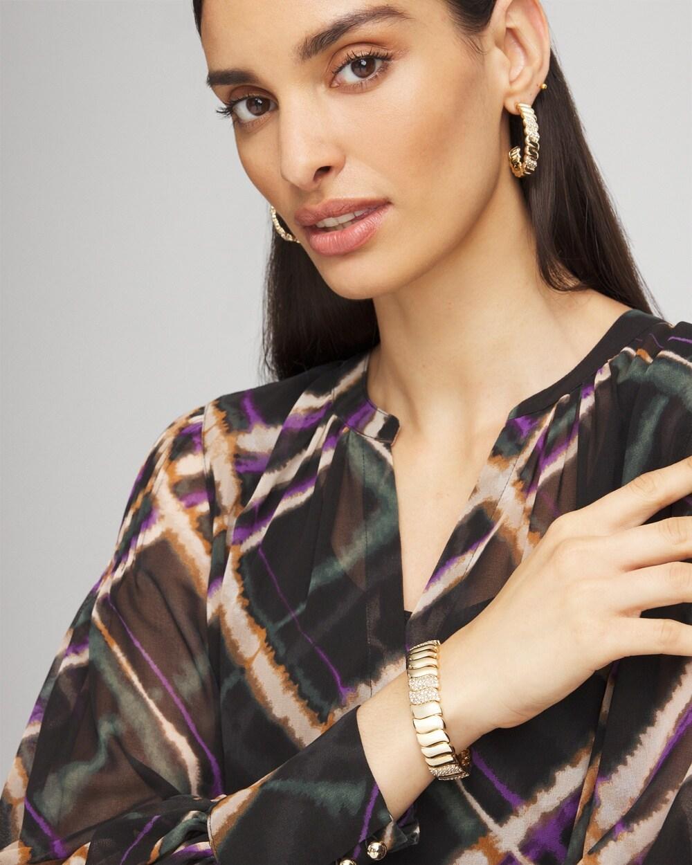 Gold Pave Stretch Bracelet Product Image