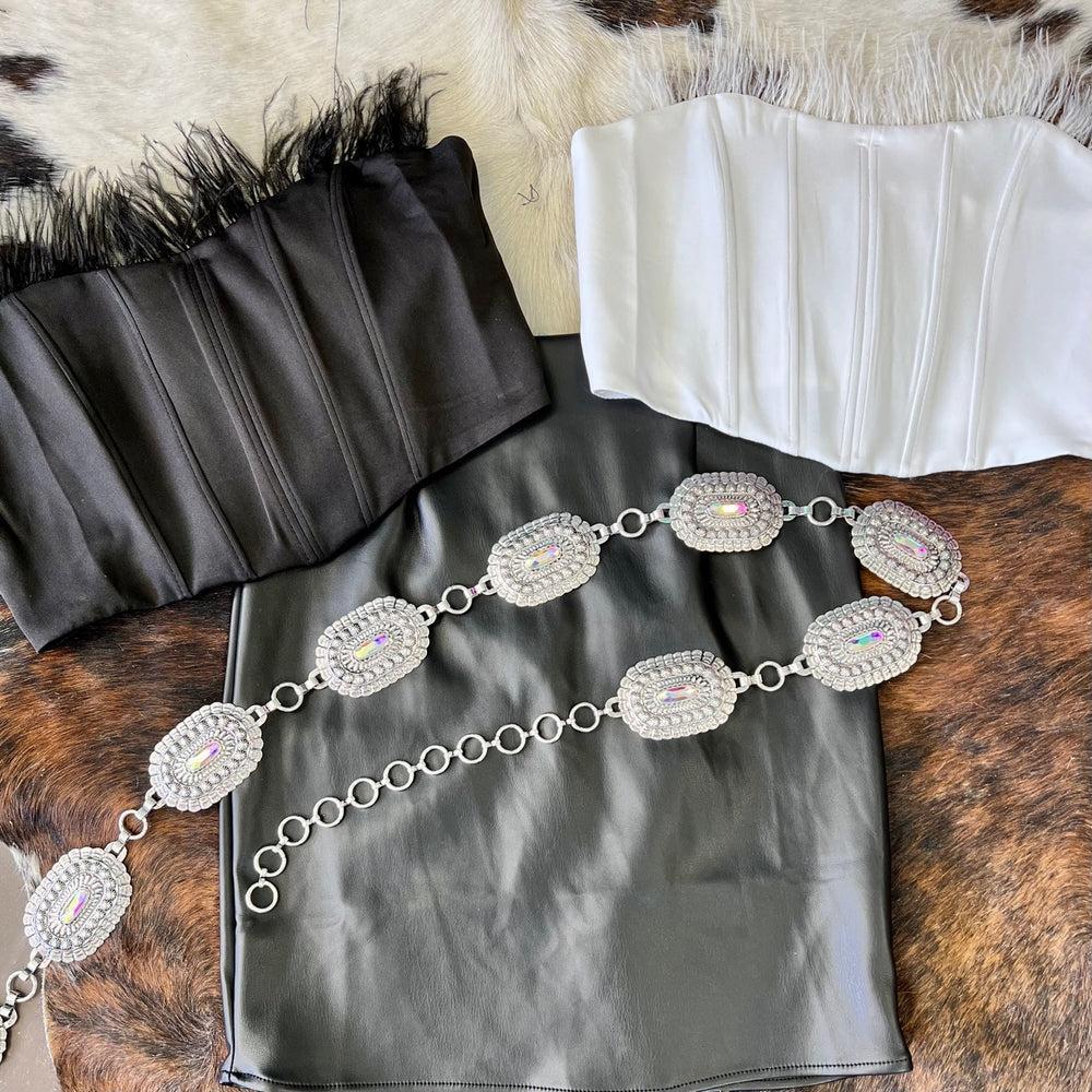 Feathered Corset Top* Product Image