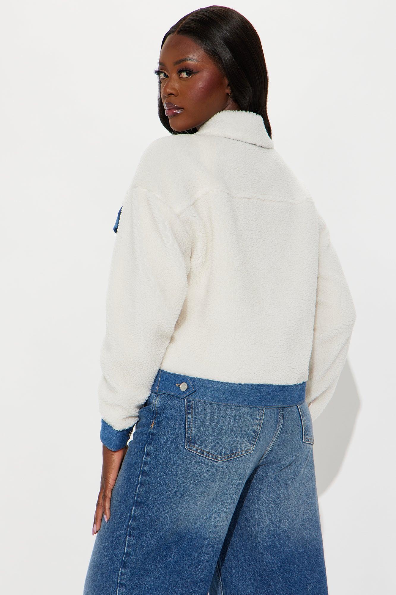 Country Living Sherpa Shacket - White Product Image