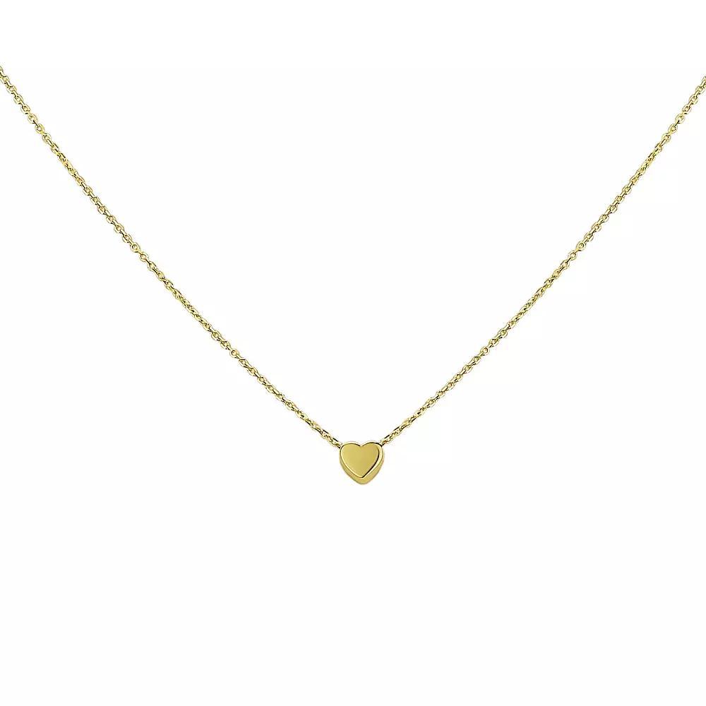 Taylor Grace 10k Gold Mini Polished Heart Necklace, Women's, Size: 16-18" ADJ Product Image