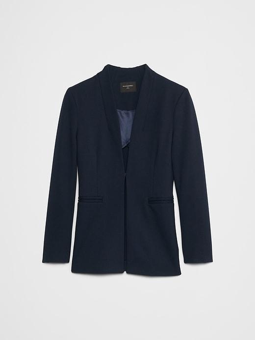 Ponte Collarless Blazer Product Image