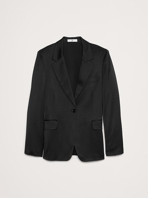 Slim Italian Satin Blazer Product Image